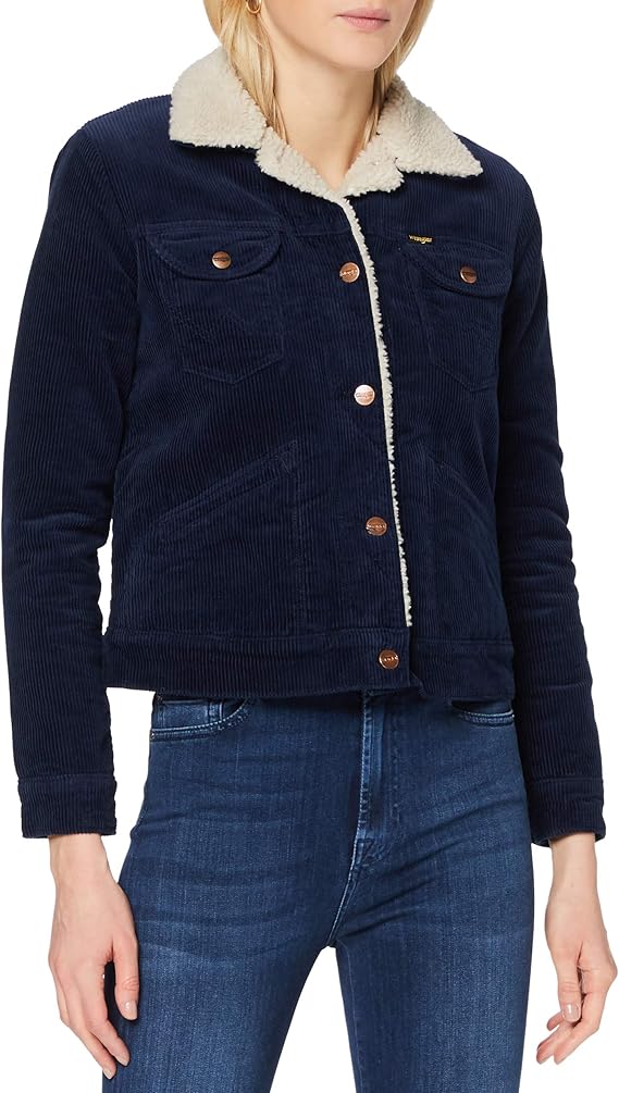 Wrangler Women's Icons Sherpa Jacket Jeans Amazon.co.uk Clothing
