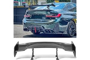 DREAMOTOR 47 Inch Universal Rear Spoiler, Adjustable GT Style Car Rear Trunk Spoiler Wing Compatible with Mazda Miata Chevy Corvette Camaro Nissan Lexus Toyota Honda Civic Ford Mustang Scion