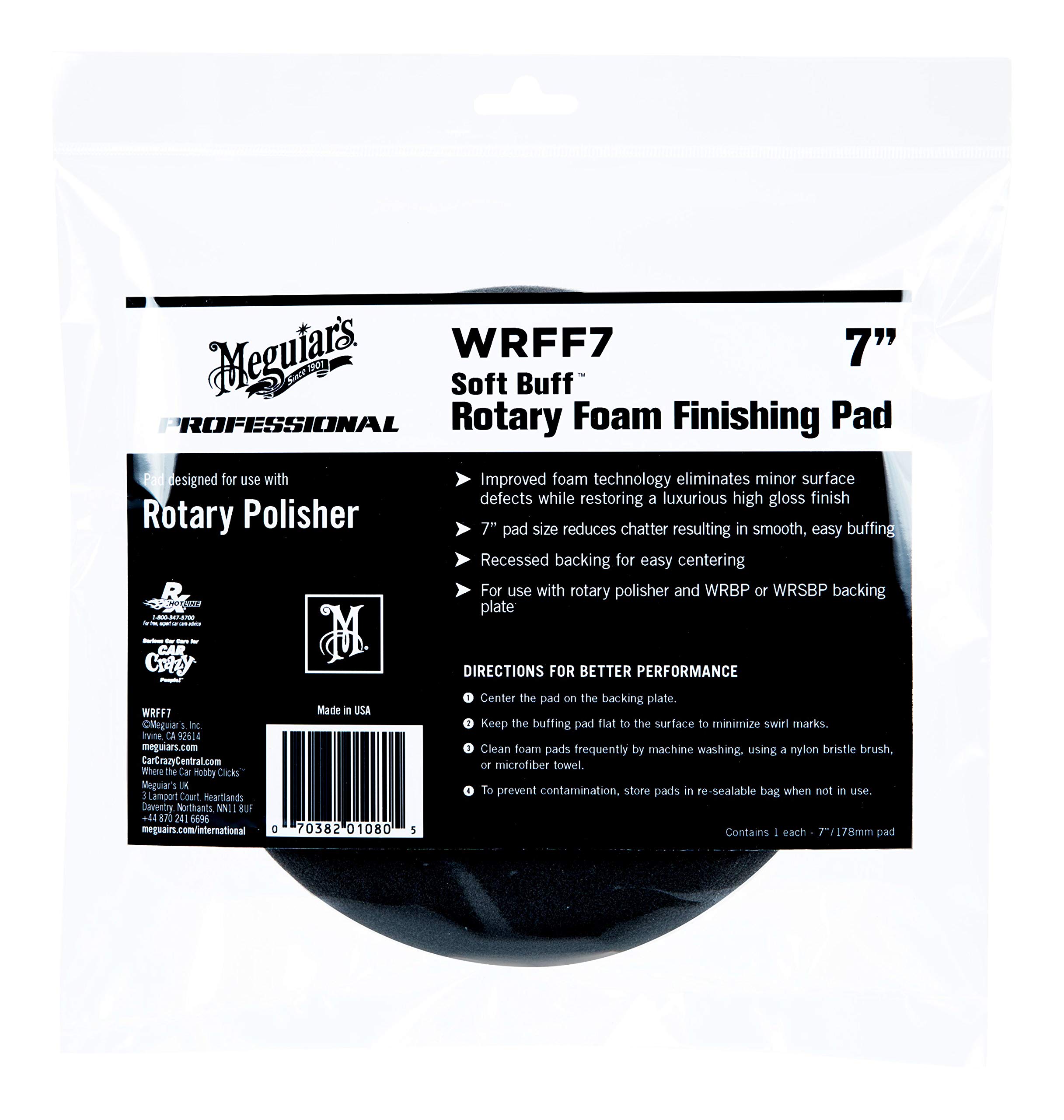 Meguiar's 7" Soft Buff Rotary Foam Finishing Pad