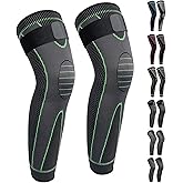 Full Leg Sleeves Long Compression Leg Sleeve Knee Sleeves Protect Leg, for Man Women Basketball, Arthritis Cycling Sport