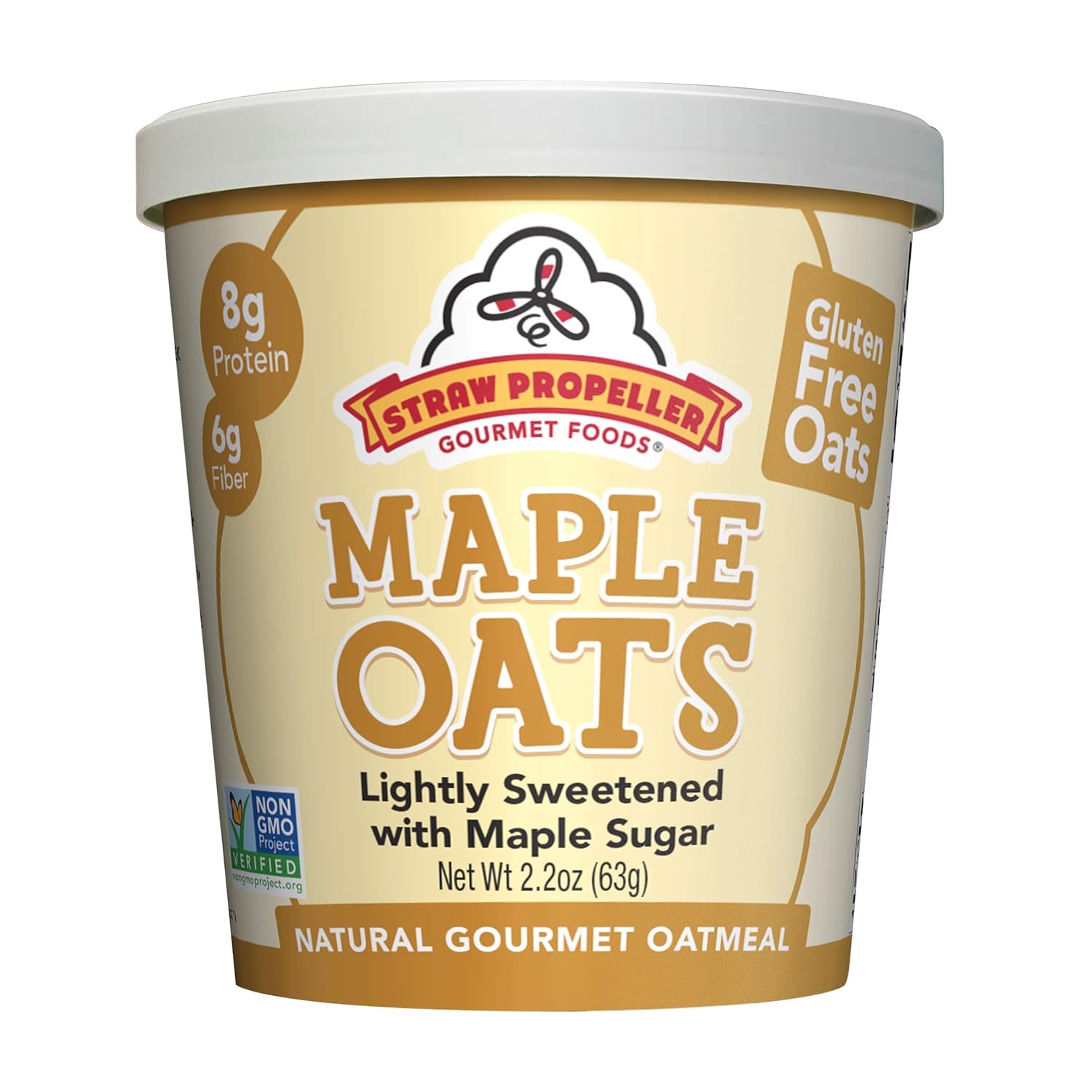 Straw Propeller Gourmet Foods - Gluten-Free Oatmeal Maple Oats 12-Packs