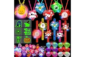 Sufuplay 72 Pack Halloween Party Favors for Kids, Halloween Glow in the Dark Toys Halloween Toys Bulk for Halloween Party School Classroom Prizes Goodie Bags Trick or Treats Gifts