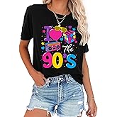 ELDPS 90s Shirt for Women: I Love The 90s Shirt Graphic Vintage Tees 90's Neon Party Outfits Tops