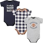 Hudson Baby Cotton Short Sleeve Bodysuits, 3 Pack Shirt