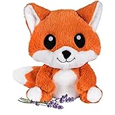 Friendly Fox - Microwavable & Weighted Plush Stuffed Animal - Heated Plushie for Warmth - Cute, Soft, Cozy Toy for Adults & Children (Boys, Girls, & Toddlers) by Warm Pals