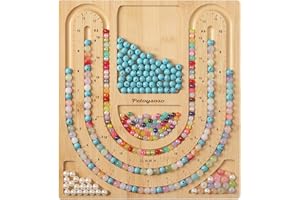 Petoysoso Bead Board for Jewelry Making, Bamboo Beading Board for Jewelry Bracelet Making, Bracelet Bead Board, Bracelet Bead Board for Bracelet, Jewelry Making, DIY