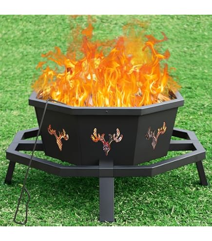 Amazon.com : Esschert Design FF1003 Forest and Moon Fire Basket