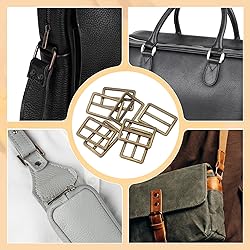 uxcell 8pcs Flat Metal Slide Buckle, 1" Zinc Alloy