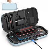 Auarte Switch Case for Switch 2 Console (2025)/OLED, [Charge Inside] Design | Portable Slim Hard Shell, Travel Carry Protective Bag for Switch 2 Accessories with 10 Game Card Slots Storage Case
