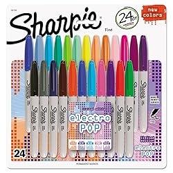 Sharpie Electro Pop Permanent Markers, Fine