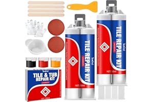 White Bathtub & Tile Repair Kit 100ml Color Match Porcelain Repair Paste for Fixing Cracks, Chips, Scratches, Holes on Cerami
