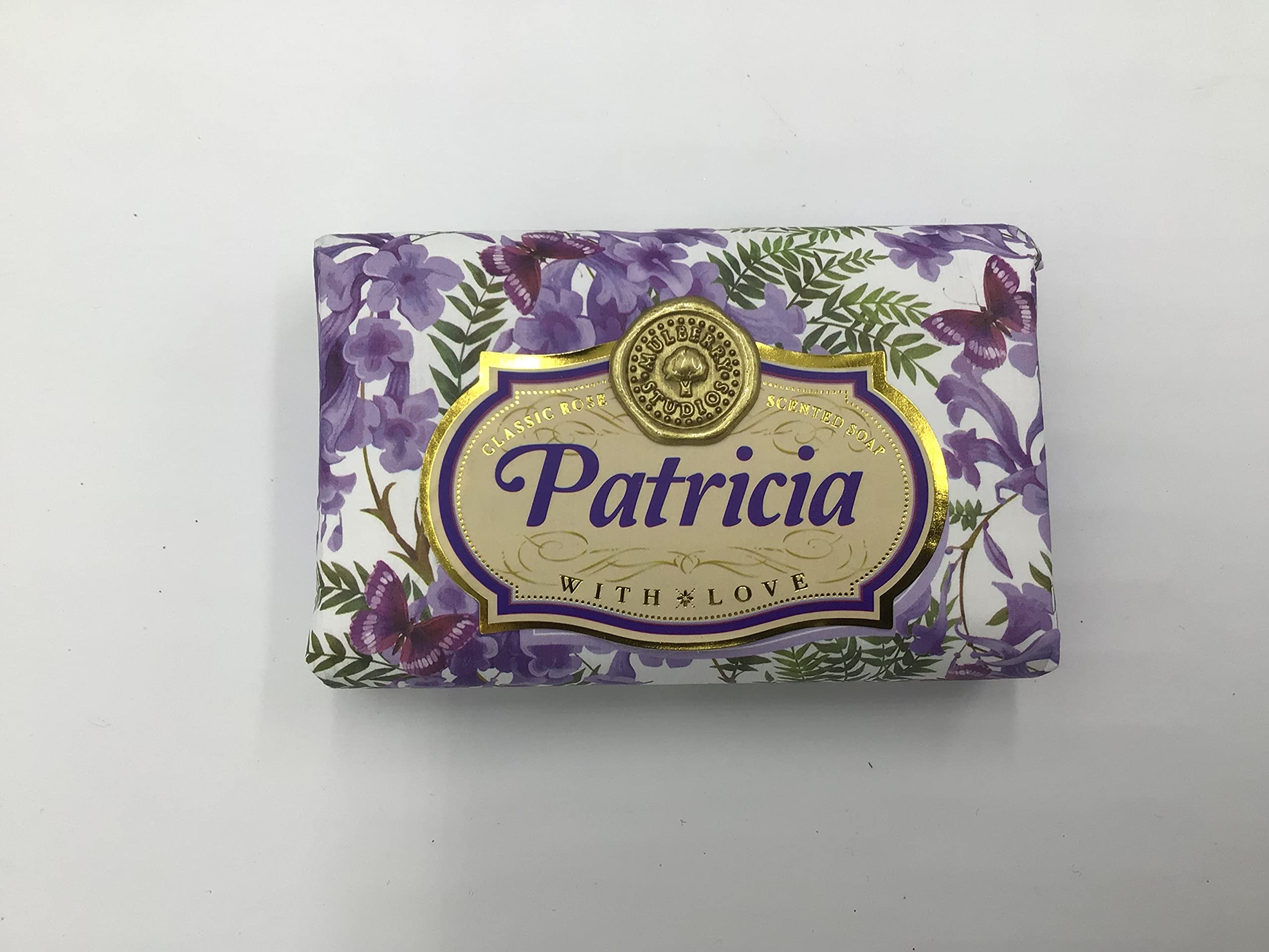 Patricia - Gift Soap Bar For Her Birthday Rose Scent Mum Grandmother Cleanser Lather Present Girl