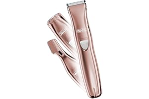 Wahl Pure Confidence Rechargeable Electric Razor, Trimmer, Shaver, & Groomer for Women with 3 Interchangeable Heads - Model 9865-2901V
