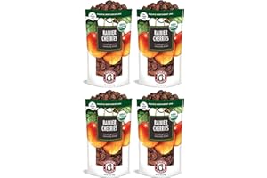 CHUKAR CHERRIES Chukar Organic Dried Rainier Cherries - No Added Sugar, Sulfites or Preservatives | Northwest Grown & Naturally Dried (4 Bags)