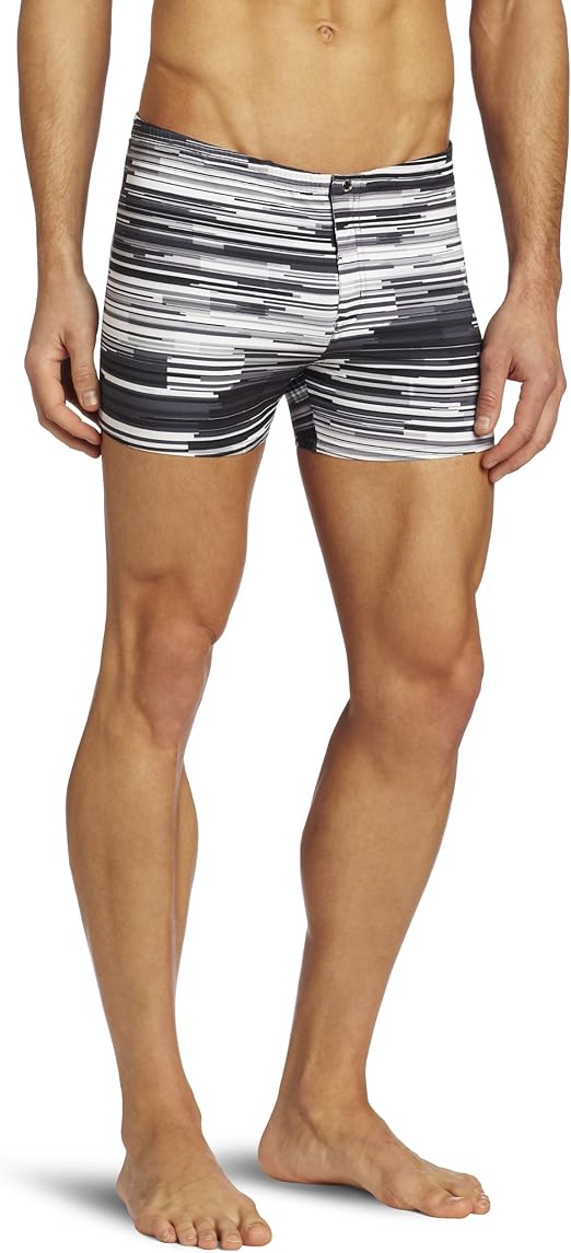 Speedo Men's Linear Motion Square Leg Swimsuit Athletic