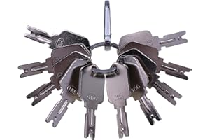 JEENDA (10) Forklift Key for Clark Yale Hyster Komatsu Gradall Gehl Crown New Holland Caterpillar JLG Daewoo & More 166 6T-2663 1430 7738-4578 A214062 51335040 186304 090-32025 ELI80-0090