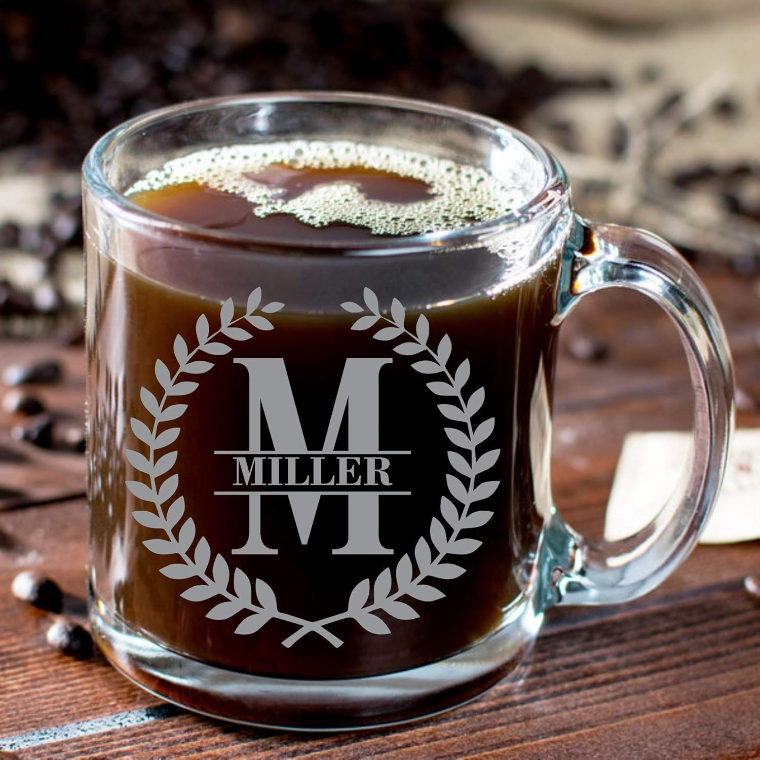 Personalized Etched Monogram 13 oz Glass