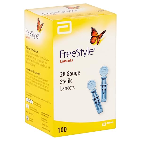 Abbott Freestyle Lancets, 100 Count (Color Yellow, Black)