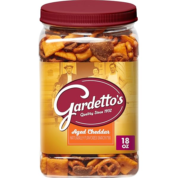 GARDETTO’S AGED CHEDDAR SNACK MIX TUB