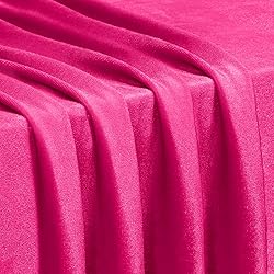 P Pothuiny Hot Pink Velvet Fabric by The Yard, 5
