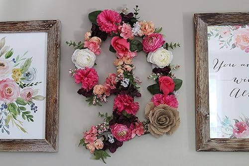 Amazon Com Floral Wooden Letter Number Wall Decor Laurel Tree