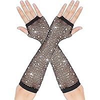 Travelwant 80s Fishnet Gloves For Women And Girls In Theme Party Costume Accessories
