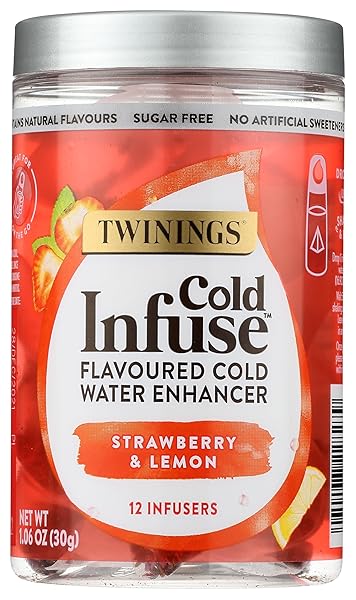 TWININGS TEA – TEA COLD INFUSE STRAWBERRY LEMON – CASE OF 6-12 COUNT