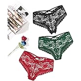 Avidlove Lace Cheeky Panties for Women Criss Cross Back Cute Floral Hipster Underwear