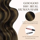 GOO GOO Hair Extensions Tape In 22in 50g 20pcs Dark Brown Balayage view 8
