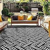OPPODREAM Outdoor Rug 9x12 Patio Waterproof, Large Outdoor Plastic Straw Rug, Reversible Out Door Carpet for Camping, Deck, R