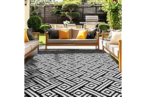 OPPODREAM Outdoor Rug 5x7 Ft, Waterproof Outdoor Plastic Straw Rug for Patio, Reversible Out Door Carpet for Camping, Deck, R