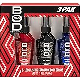 BOD man Body Spray Gift Set, Black, Really Ripped Abs, Most Wanted, 3 Piece
