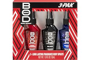BOD man Body Spray Gift Set, Black, Really Ripped Abs, Most Wanted, 3 Piece