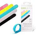 Avantree Pack of 20 Reusable Cord Organizer Keeper Holder, Fastening Cable Ties Straps for Earbud Headphones Phones Electronics Electrical Computer PC Wire Wrap Management, Assorted 3 Size and 5 Color