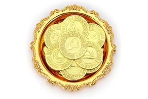 TINGKU 13 Unity Coins Set for Wedding Ceremony Arras de Boda with Tray Plate Wedding Arrhae Coin Catholic