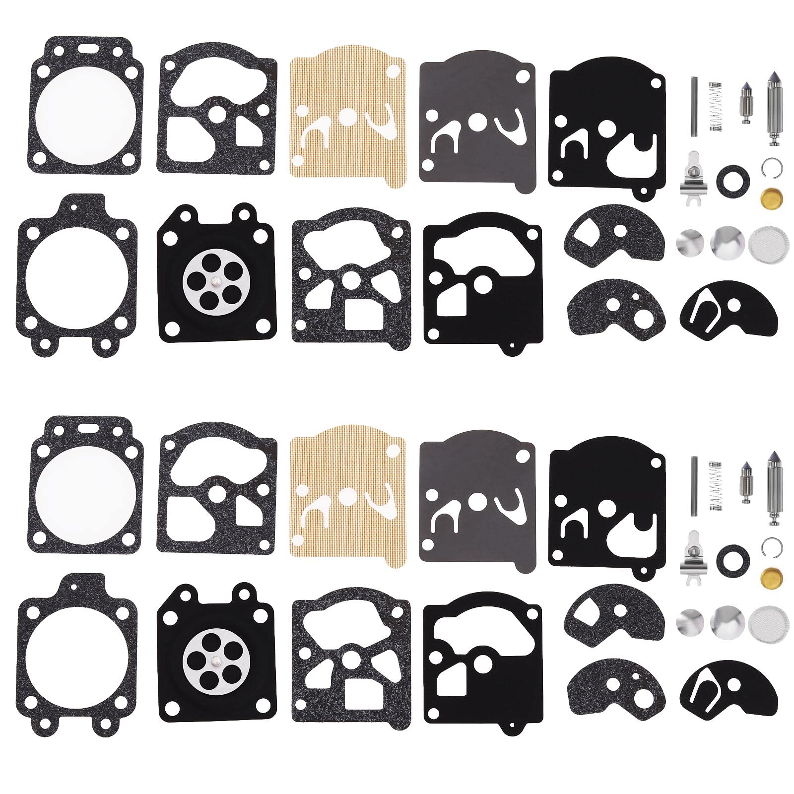 ECSiNG 2 Sets Carburetor Carb Repair Kit Gasket Diaphragm Compatible with Stihl 09 010 011 028 FS40 FS44 FS85 FS586 FS88 FS106 FS180 Chainsaw Replaces K10-WAT