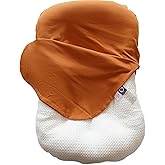 Organic Infant Lounger, Baby Nest for Baby Girls & Boys, Newborn Essentials for Baby 0-12 Months, 100% Cotton (Golden Brown)