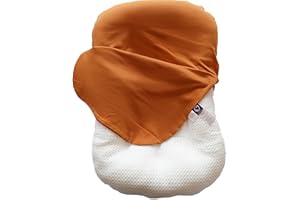 CooCooBaby Organic Infant Lounger, Baby Nest for Baby Girls & Boys, Newborn Essentials for Baby 0-12 Months, 100% Cotton (Golden Brown)