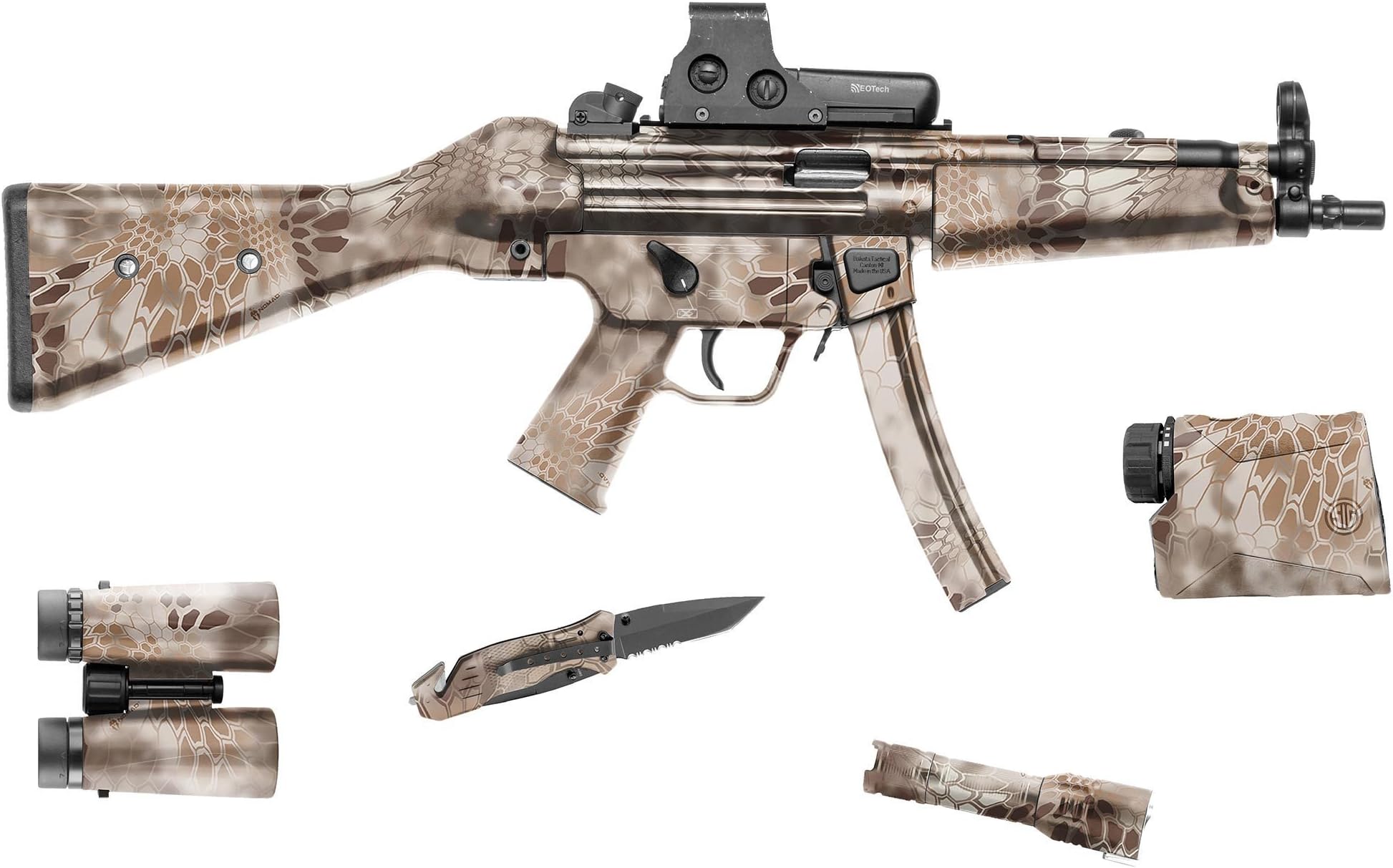 GunSkins Gear Skin - Premium Vinyl 8" x 50" Single Sheet - Easy to Install Universal Kit - 100% Waterproof Non-Reflective Matte Finish - Made in USA