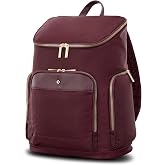Samsonite Mobile Solutions 2 Deluxe Backpack, Laptop &amp; Tablet Backpack with Padded Compartments, Front Zippered Pocket with Organizer, Water Bottle Pockets, StackIt&trade; Strap, Work &amp; Travel Bag - Merlot