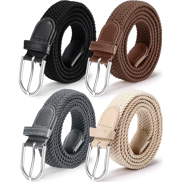 3 pcs Elastic Stretch Woven Belt with Classical Colors for 