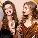 Leikedun 10 Sheets Face Gems Glitter Festival Self-Adhesive Rhinestones Eye view 6