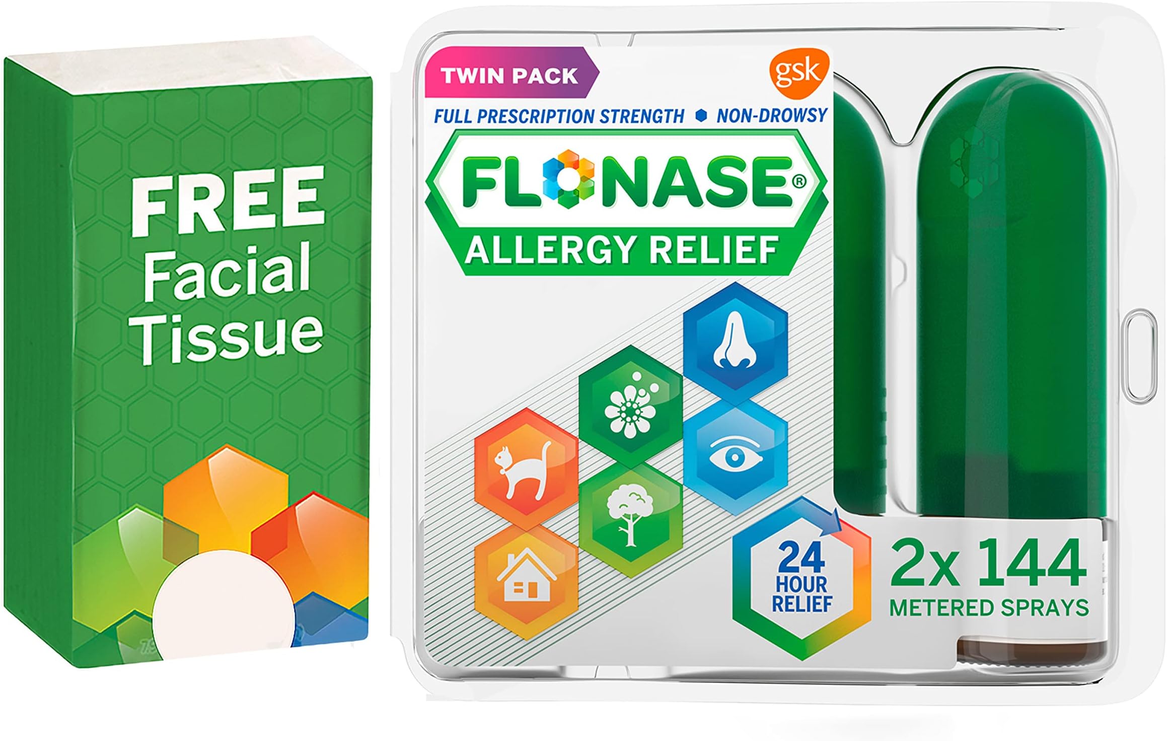 Flonase Allergy Relief Nasal Spray, 24 Hour Non Drowsy Allergy Medicine