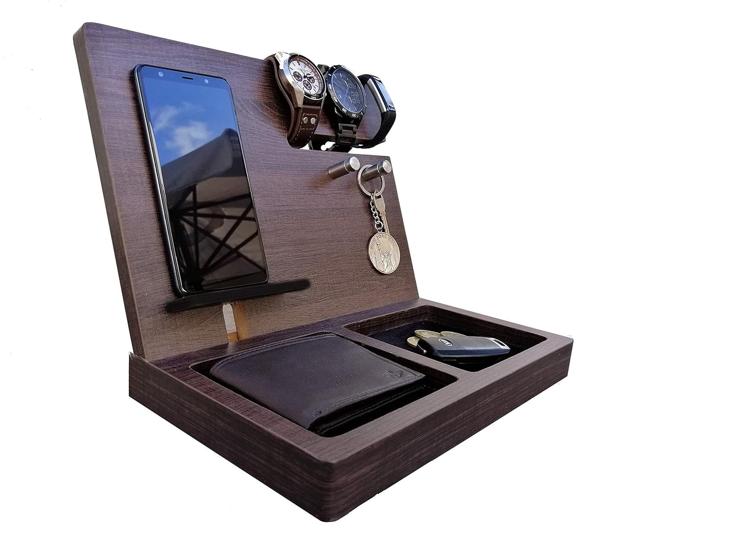 Regalo para hombre y mujer, organizador para celular, relojes, llaves