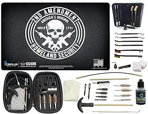 EDOG 2ND Ammendant Constitutional Pistol Cleaning Mat &amp; Range Warrior Handgun Cleaning Kit &amp; E.D.O.G. Tac Pak Cleaning Essentials