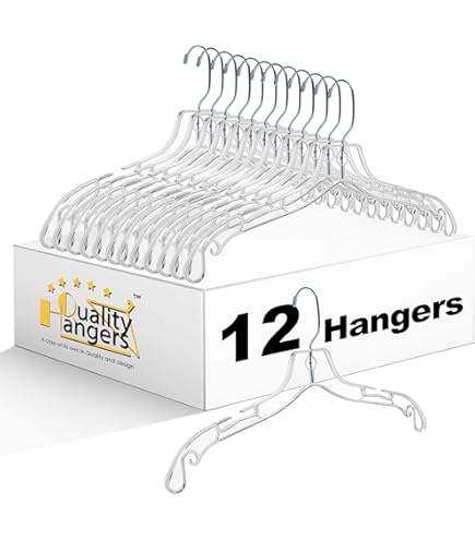 Amazon.com: Merrick C73410d Cryst Crystal Cut Dress Hangers 4 Count : Home  & Kitchen