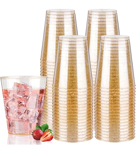 Lot de 100 gobelets en plastique pour la maison et le garde-manger avec