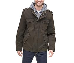 Levi's mens Washed Cotton Hooded Military