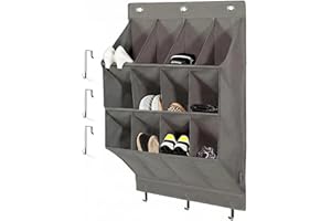 Over the Door Shoe Organizer,12 pockets Shoe Hanging Storage for Men Women Kids Shoe Rack, save space Large Pockets Hanging S