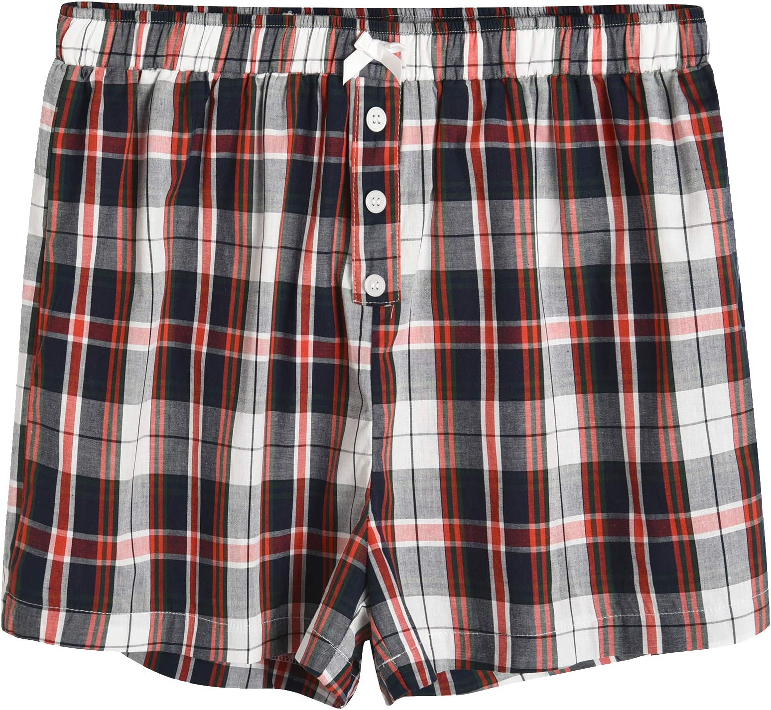 Latuza Women's Sleepwear Cotton Plaid Pajama Boxer Shorts